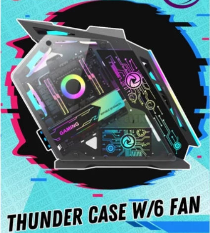 INPLAY THUNDER MICRO ATX CASE WITH 6 RGB AND LIGHT PANEL GAMING CASE