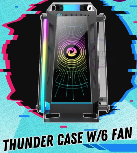 INPLAY THUNDER MICRO ATX CASE WITH 6 RGB AND LIGHT PANEL GAMING CASE