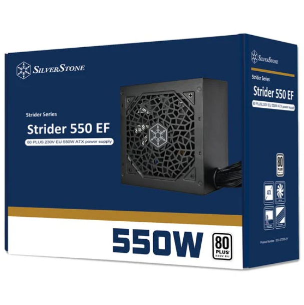 SILVERSTONE STRIDER ESSENTIAL 550WATTS 80PLUS SST-ST550-EF APFC NON-MODULAR POWER SUPPLY