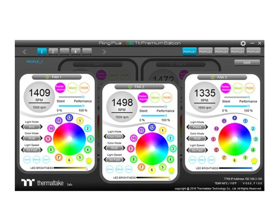 THERMALTAKE RIING PLUS 12 RGB RADIATOR FAN TT PREMIUM EDITION (5 FAN PACK) RGB FAN