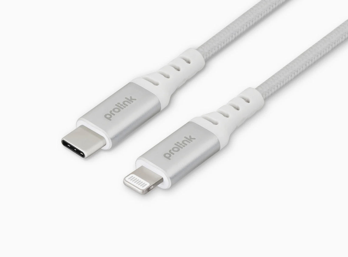 PROLINK 1M 30W WHITE USB-C TO LIGHTNING 480MBPS