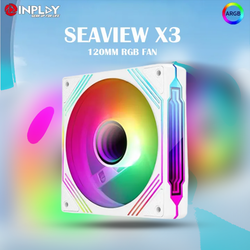 INPLAY SEAVIEW TOWER X3-E 3in1 120MM ARGB FAN KIT WHITE