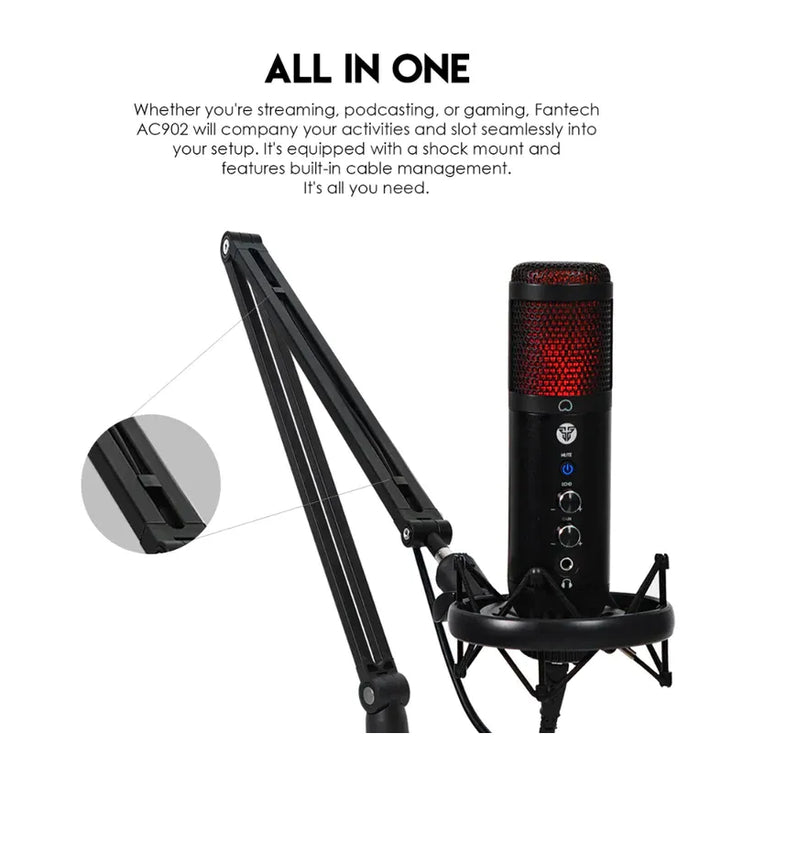 FANTECH AC902 BOOM ARM MICROPHONE STAND