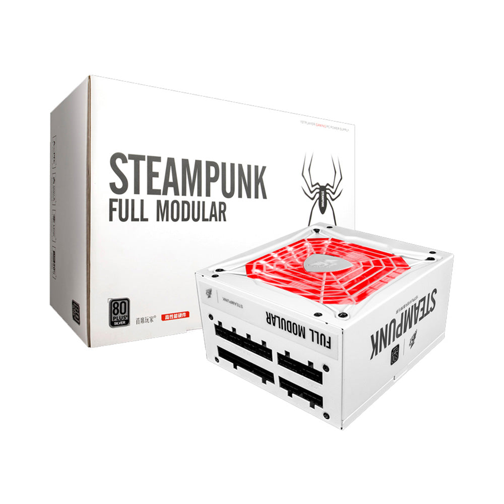 1STPLAYER STEAMPUNK 650WATTS PSU 80+ SILVER WHITE FULL MODULAR