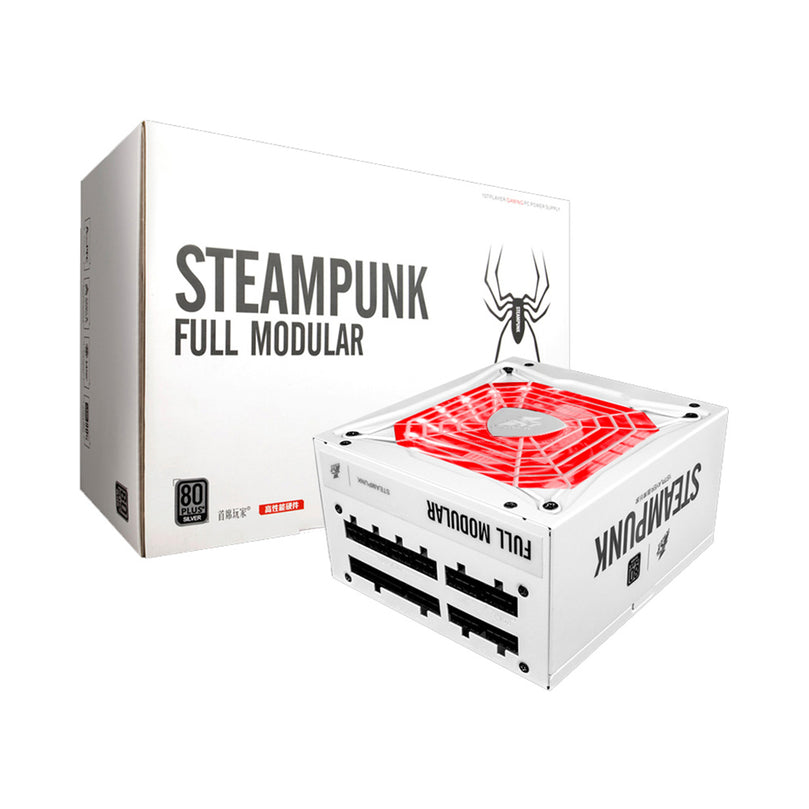 1STPLAYER STEAMPUNK 650WATTS PSU 80+ SILVER WHITE FULL MODULAR