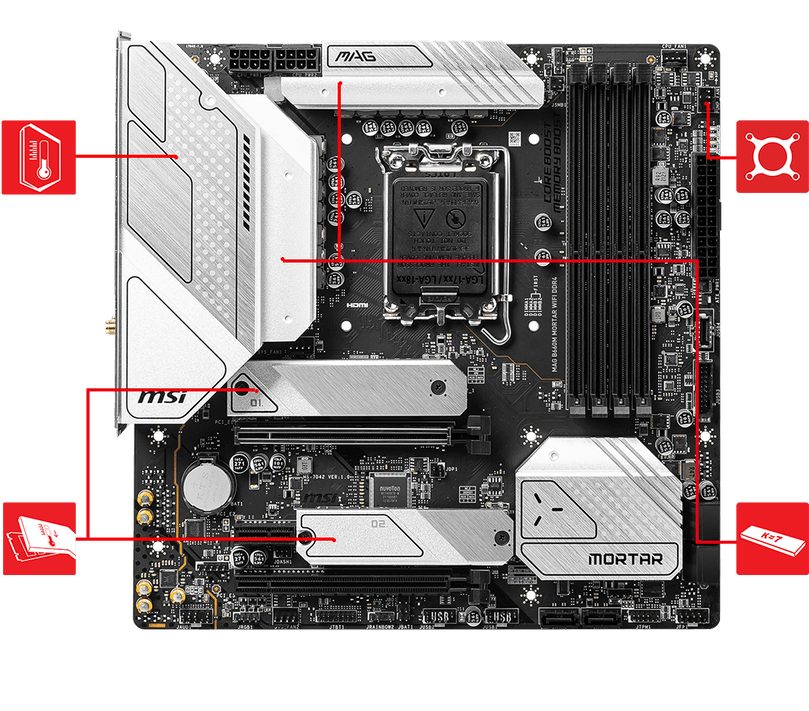 MSI MAG B660M MORTAR WIFI DDR4 MOTHERBOARD