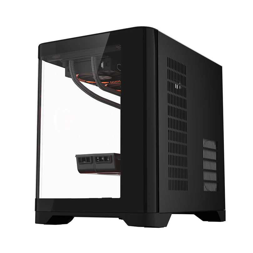 1STPLAYER UVIEW UV5 W/U-SHAPED TG/DUAL CHAMBER/24CM-TOP/M-ATX GAMING CASE