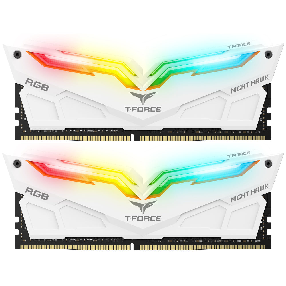 TEAMGROUP T-FORCE NIGHT HAWK RGB TWIN 16GB (8x2) DDR4 3200MHZ DESKTOP MEMORY