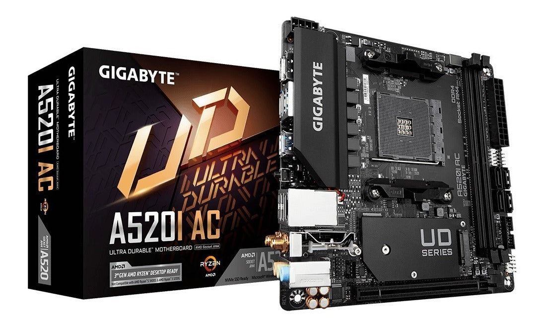 GIGABYTE AMD A520I-AC MINI ITX ULTRA DURABLE MOTHERBOARD