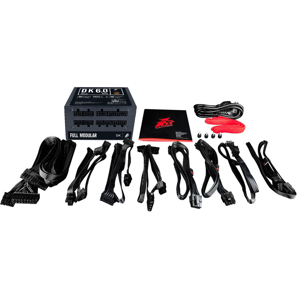 1STPLAYER DK 600W 80+ BRONZE FULL-MODULAR/FLAT CABLES/GAMING PSU (PS-600AX)