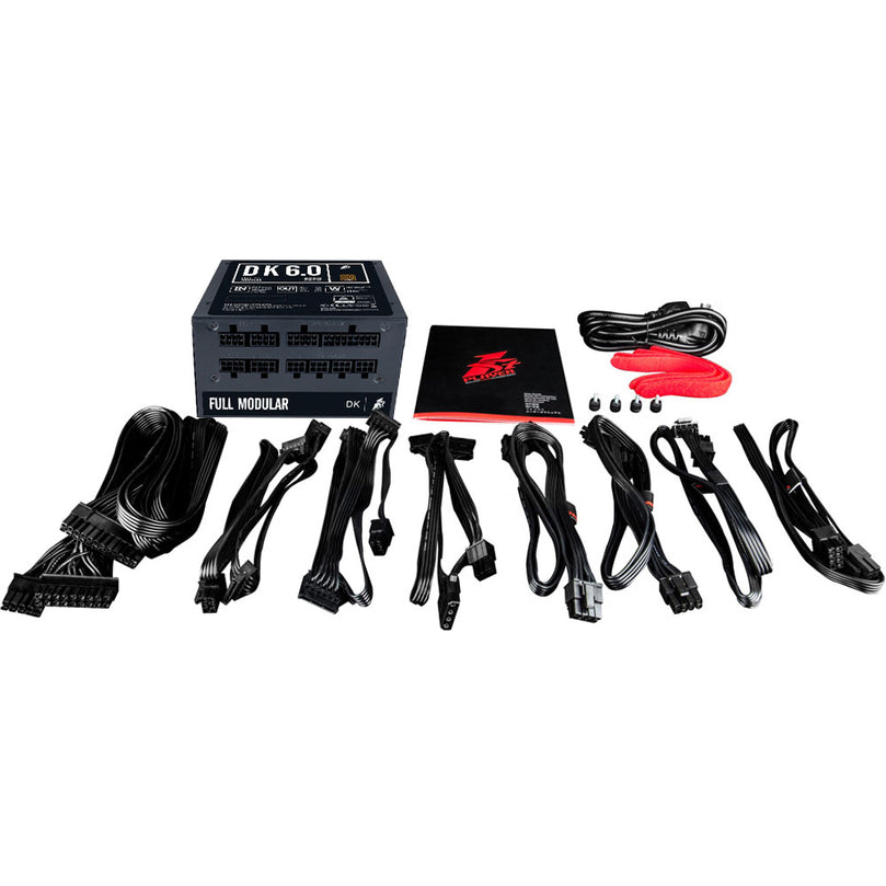 1STPLAYER DK 600W 80+ BRONZE FULL-MODULAR/FLAT CABLES/GAMING PSU (PS-600AX)