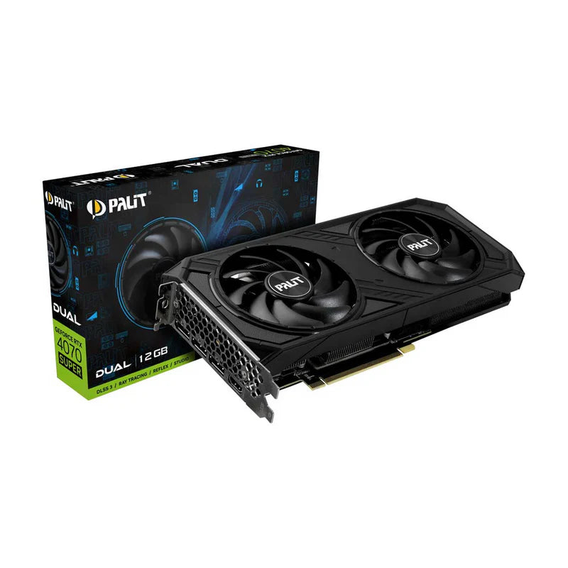 PALIT RTX4070 SUPER DUAL 12GB GDDR6X 192BIT 3-DP HDMI GRAPHICS CARD
