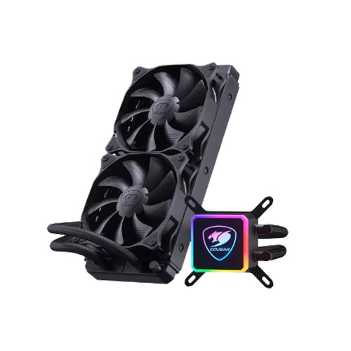 COUGAR AQUA-280 AIO RGB | INTEL/AMD (2*140MM FAN/RADIATOR) | CPU LIQUID COOLER