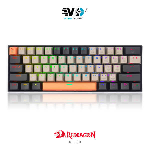 REDRAGON (k530RGB-PRO) DRACONIC PRO BLACK BROWN SWITCH MECHANICAL KEYBOARD