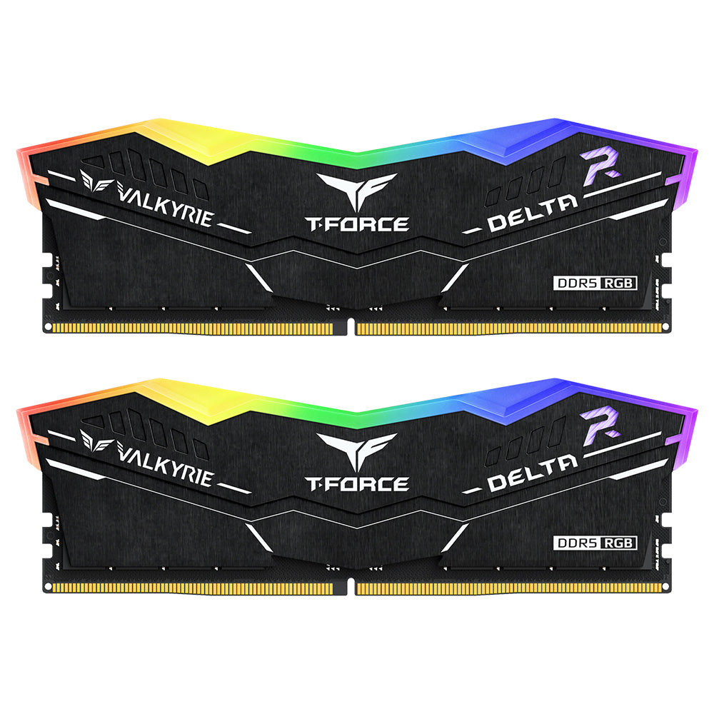 TEAMGROUP T-FORCE DELTA RGB DDR5 VALKYRIE 32GB (2X16GB) 5600MHZ CL40 BLACK DESKTOP MEMORY