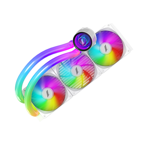 1STPLAYER MOTHRA MT360 INFINITE SPACE W/ ARGB DYNAMIC PIPE 3* FANS AIO LIQUID CPU COOLER
