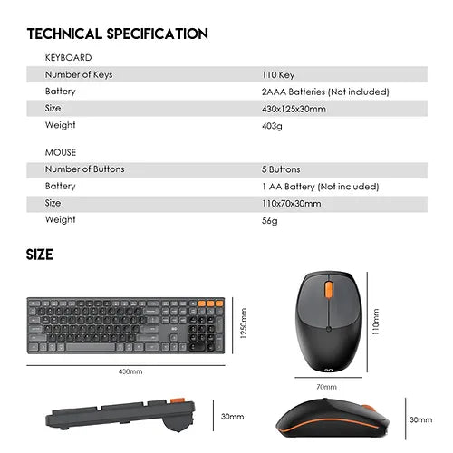 FANTECH WK895 GO POP WIRELESS/SET KEYBOARD
