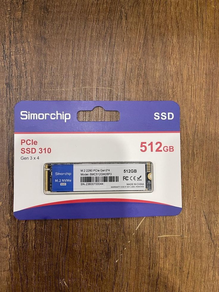 SIMORCHIP M.2 2280 512GB NMVE PCIE GEN 3'4 SSD