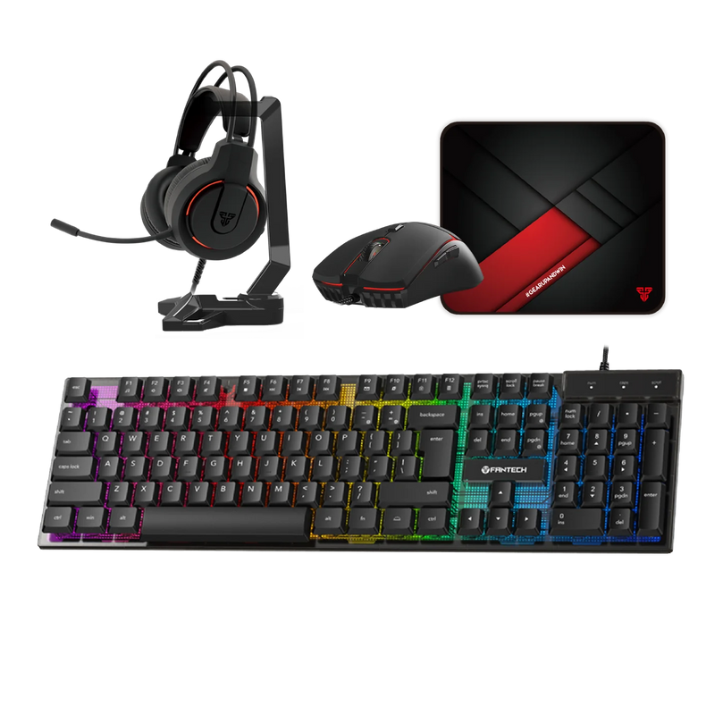 FANTECH P51 5 IN 1 POWER BUNDLE KEYBOARD , MOUSE , HEADSET , STAND, MOUSEPAD GAMING SET