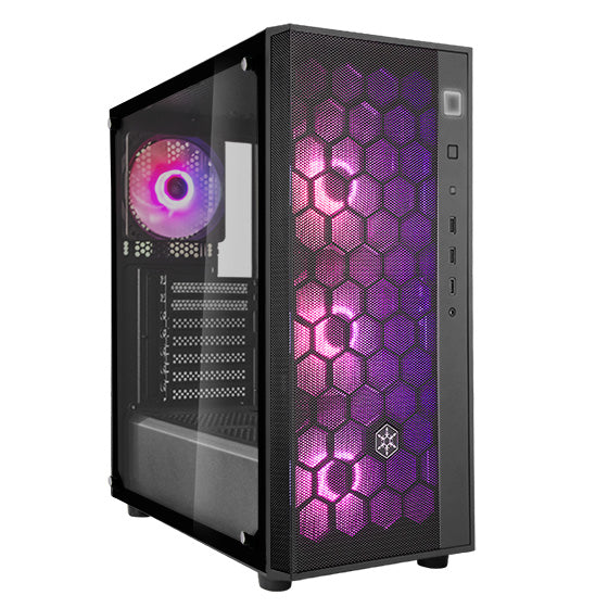 SILVERSTONE FARA R1 RAINBOW TG WINDOW ATX CHASSIS - BLACK CASE