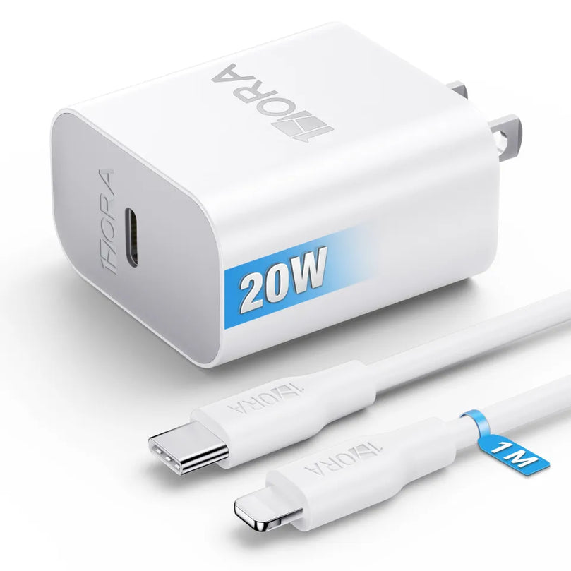 1HORA PD20W FAST CHARGER C TO LIGHTING CABLE GAR153-WHITE