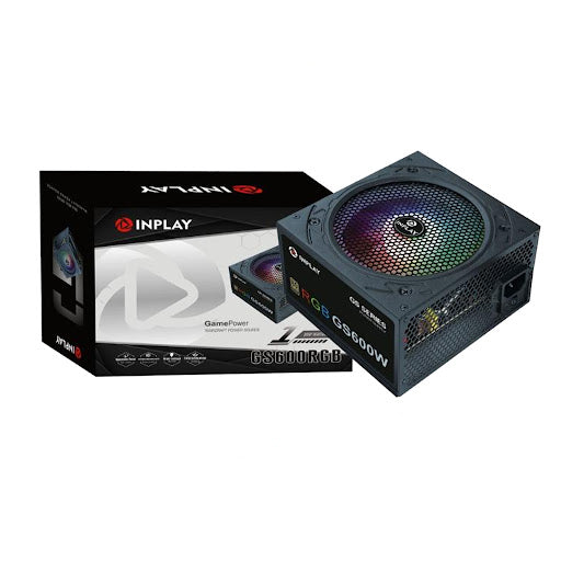 INPLAY GS600 RGB 600W TRUE RATED 80+ POWER SUPPLY