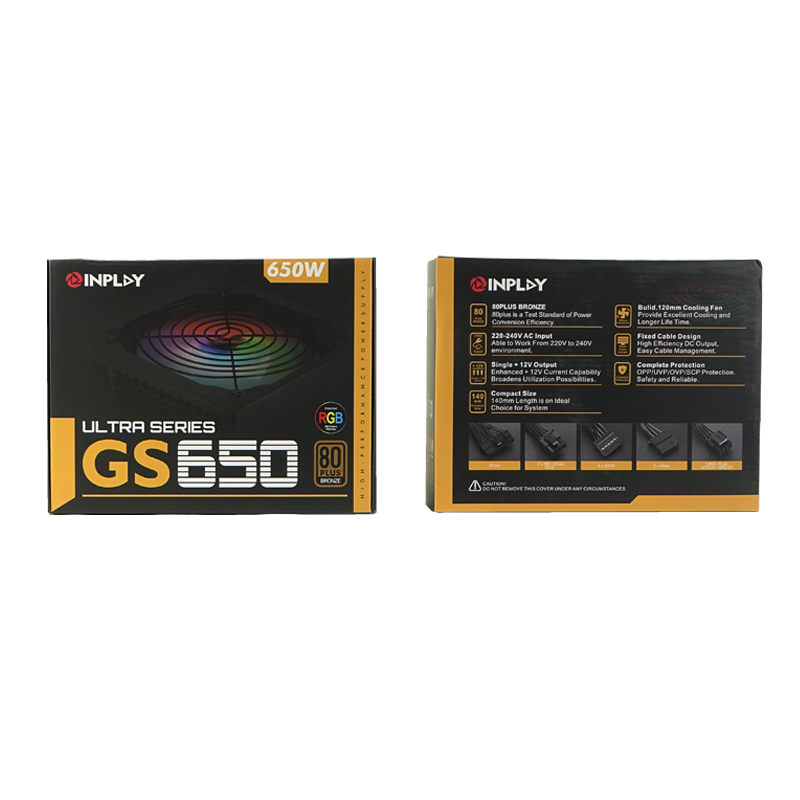 INPLAY GS650-ULTRA 650WATTS RGB 80+ BRONZE POWER SUPPLY