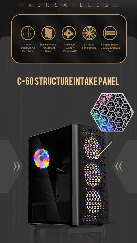 INPLAY HONEY COMB PRO ATX BLACK CASE