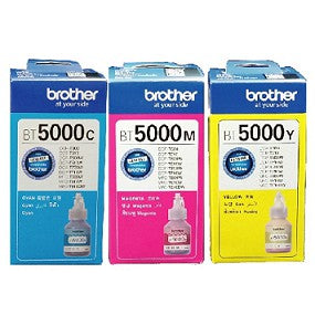 BROTHER INK BT-5000 CYAN ,MAGENTA, YELLOW 3 PACK