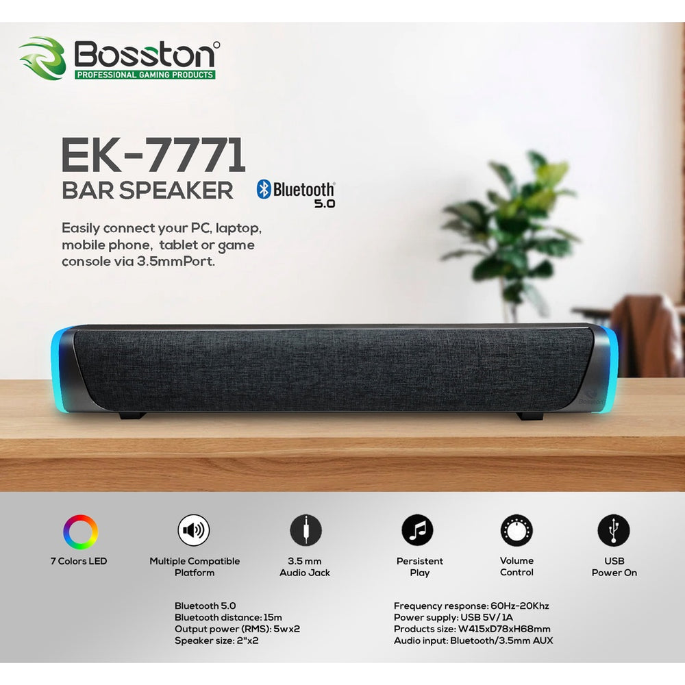 BOSSTON EK7770 BLUETOOTH BAR SPEAKER