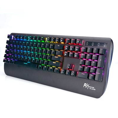 ROYAL KLUDGE RK990 104 KEYS ERGONOMIC DESIGN RGB BACKLIT HUANO BROWN SWITCH MECHANICAL GAMING KEYBOARD