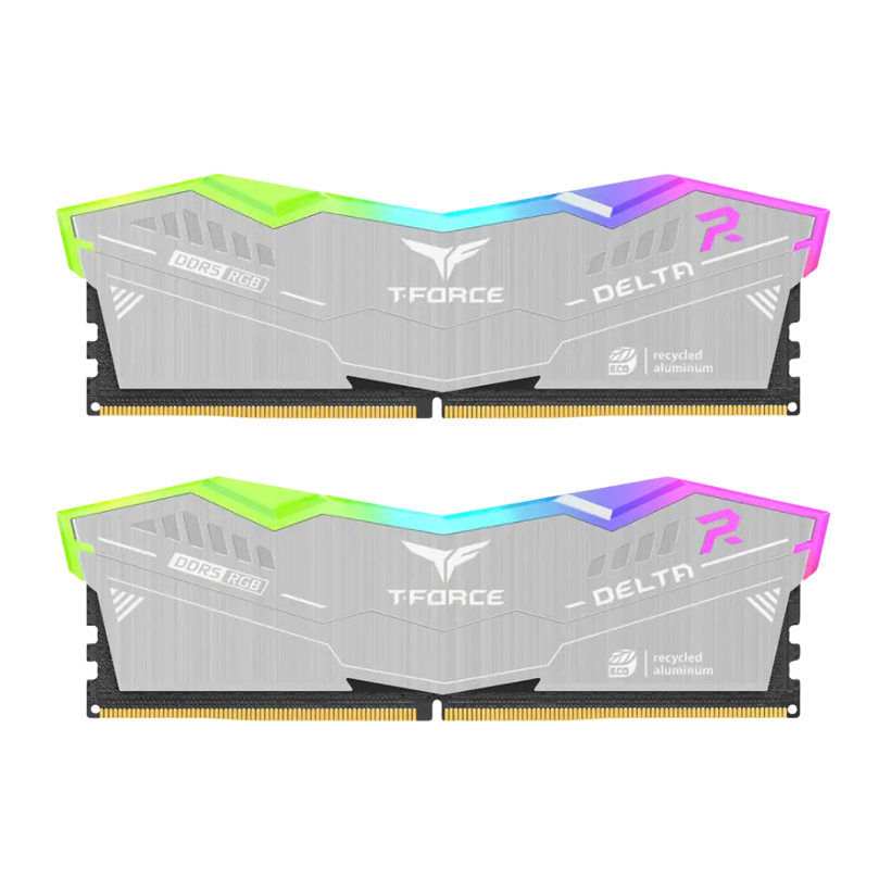 TEAMGROUP T-FORCE DELTA RGB ECO 32GB (16GBx2) 6000MHZ DDR5 CL38 EXPO DESKTOP MEMORY