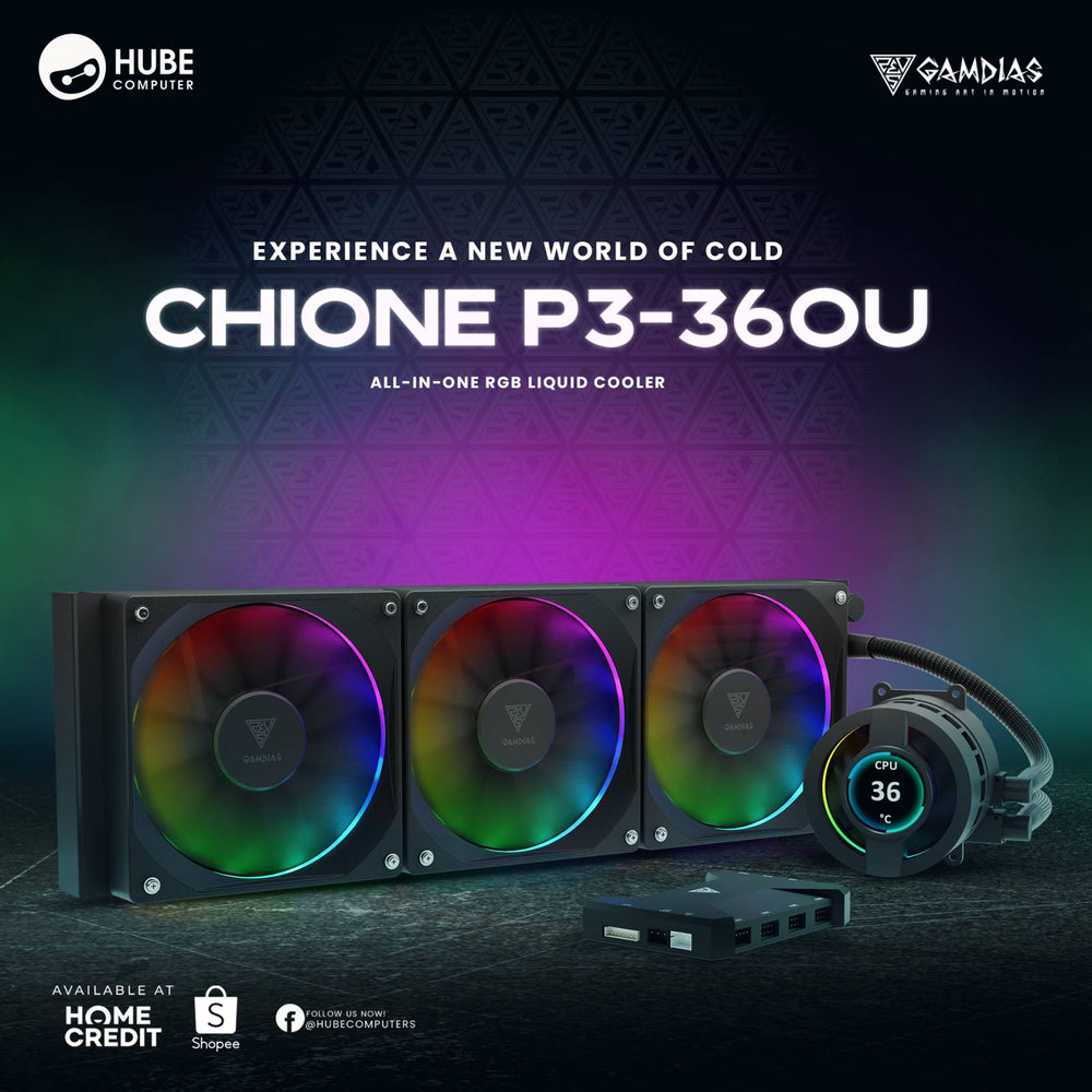 GAMDIAS CHIONE P3-360U CPU LIQUID COOLER