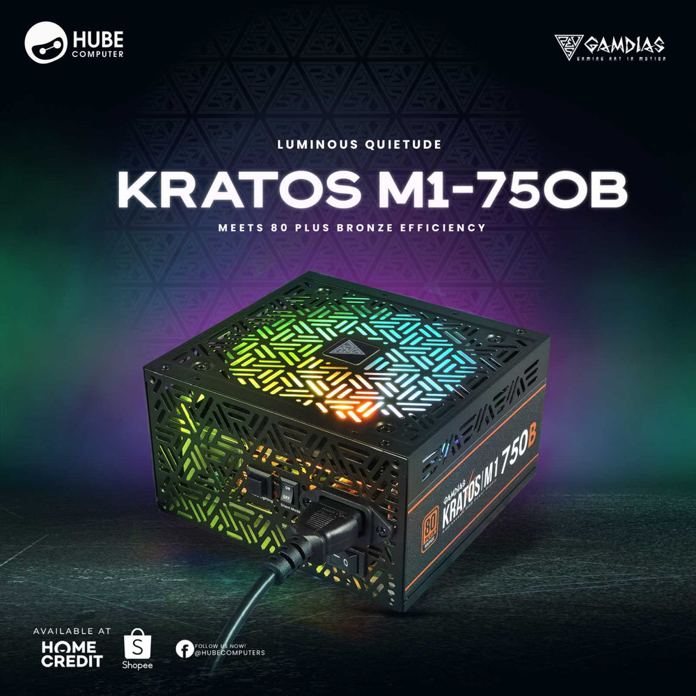 GAMDIAS KRATOS M1-750B 750WATTS ATX12V V2.2 80 PLUS BRONZE