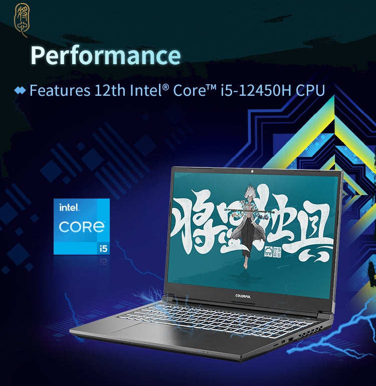 COLORFUL X15 XS 22-HD55016512B-G-SC | INTEL CORE i5-12450H | 16GB 3200MHZ DDR4 | 512GB SSD | RTX 3050 4GB GDDR6 |15.6" FHD (1920x1080) 144HZ | WINDOWS 11 HOME | LAPTOP