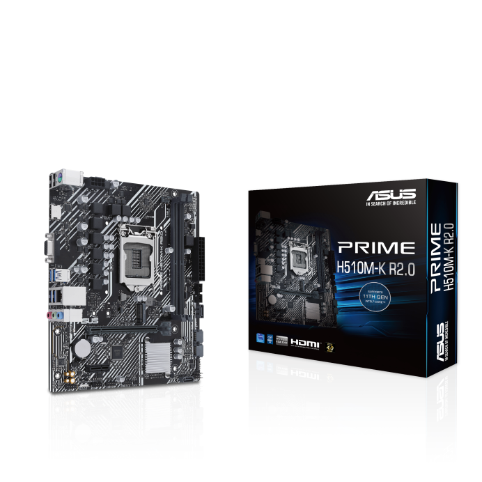 ASUS PRIME H510M-K R2.0 2DDR4 M.2 (LGA 1200) (HDMI-DB15) ATX MOTHERBOARD