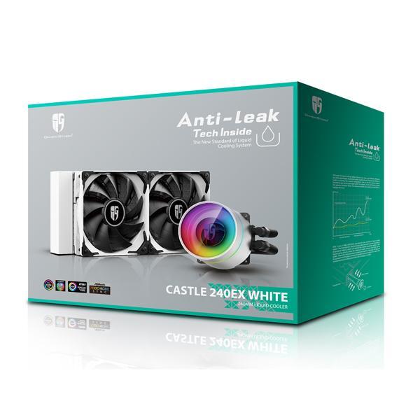 DEEPCOOL CASTLE 240EX WHITE 240MM RGB LIQUID COOLER
