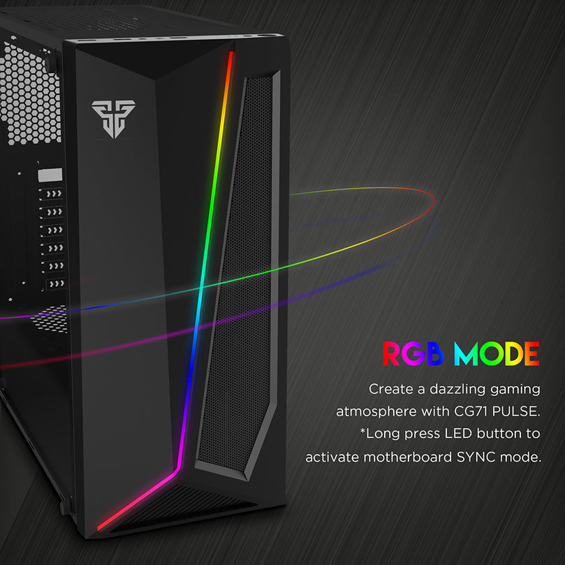 FANTECH PULSE CG71 RGB BLACK MIDDLE TOWER PC CASE