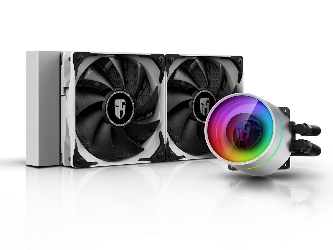 DEEPCOOL CASTLE 240EX WHITE 240MM RGB LIQUID COOLER
