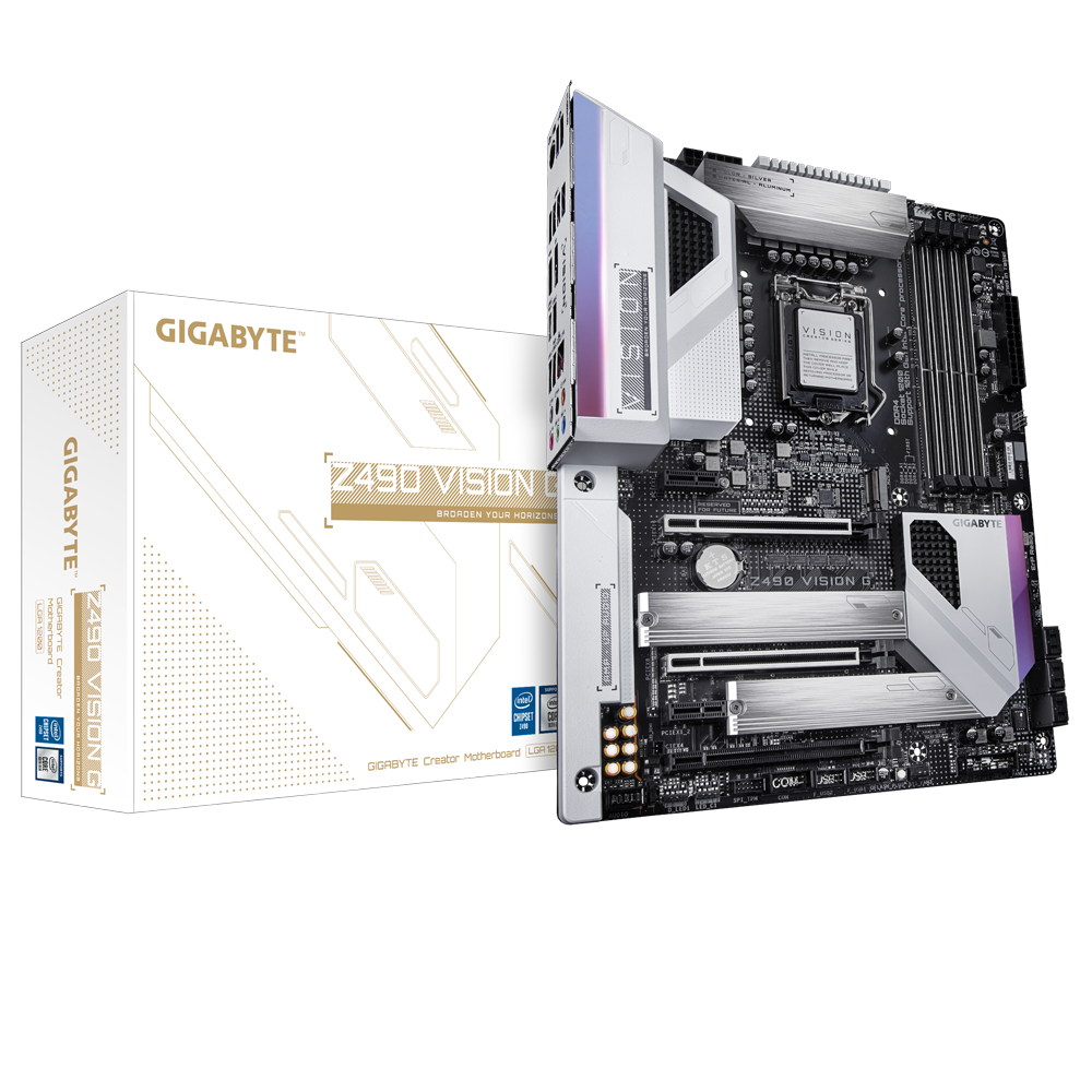 GIGABYTE Z490 VISION G 10TH GEN| 12 PHASE POWER DESIGN MOTHERBOARD