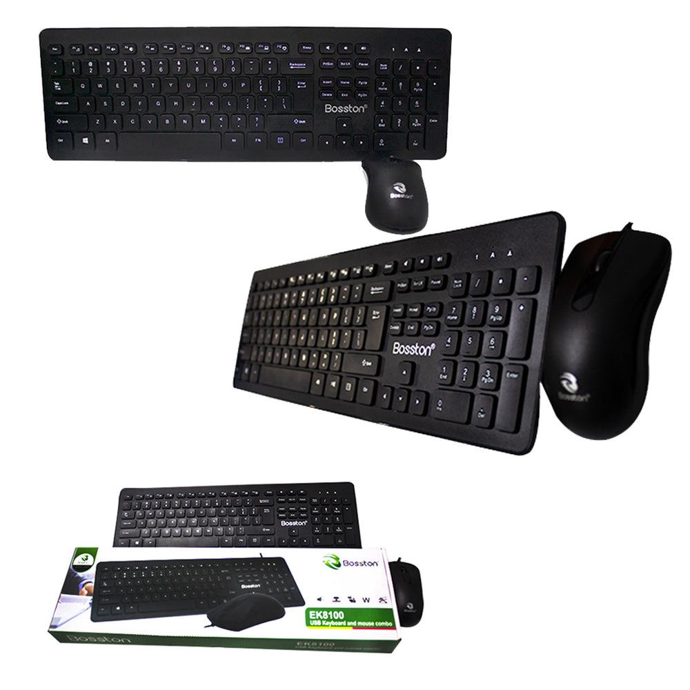 BOSSTON EK8100 KEYBOARD AND MOUSE COMBO