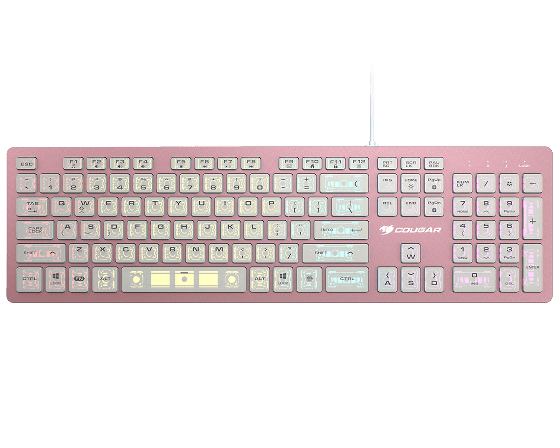 COUGAR VANTAR AX RGB SCISSOR SWITCH GAMING KEYBOARD PINK