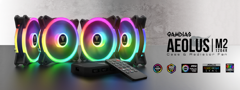 GAMDIAS AEOLUS M2-1204R RGB FANS