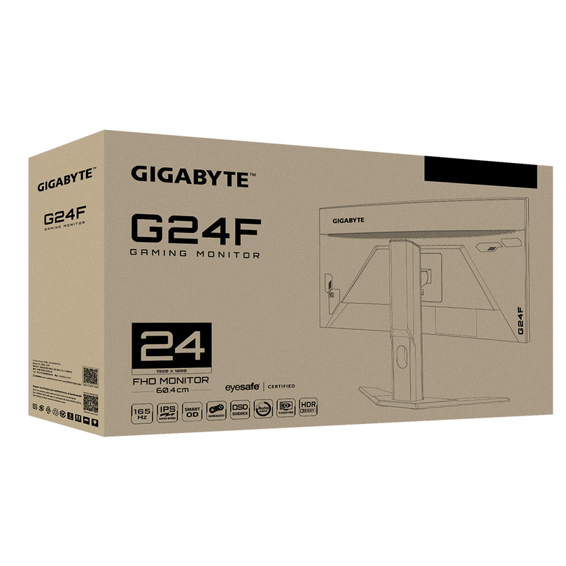 GIGABYTE GP-G24F-AP 24 INCH 1080P IPS 165HZ/OC 170HZ GAMING MONITOR