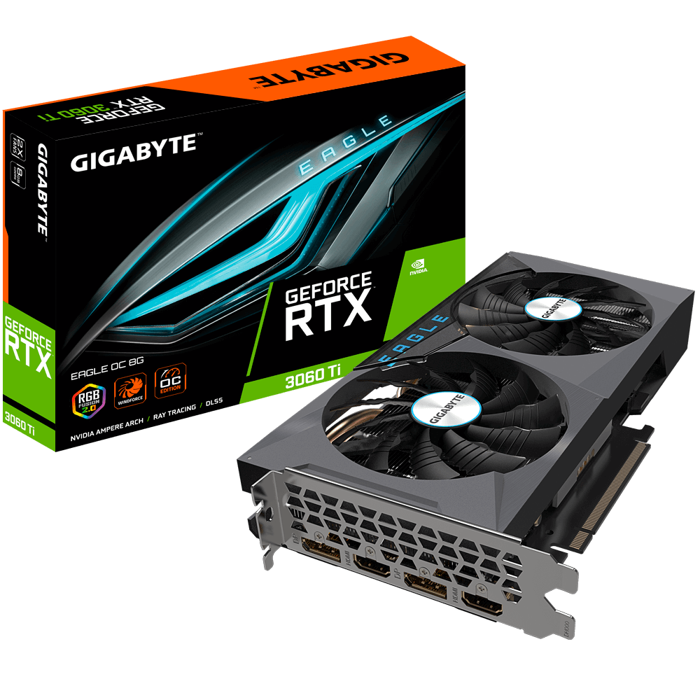 GIGABYTE GEFORCE RTX 3060 TI EAGLE 8G GDDR6 GRAPHICS CARD