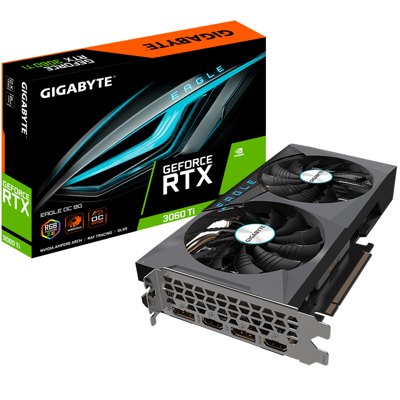 GIGABYTE GEFORCE RTX 3060 TI EAGLE 8G GDDR6 GRAPHICS CARD