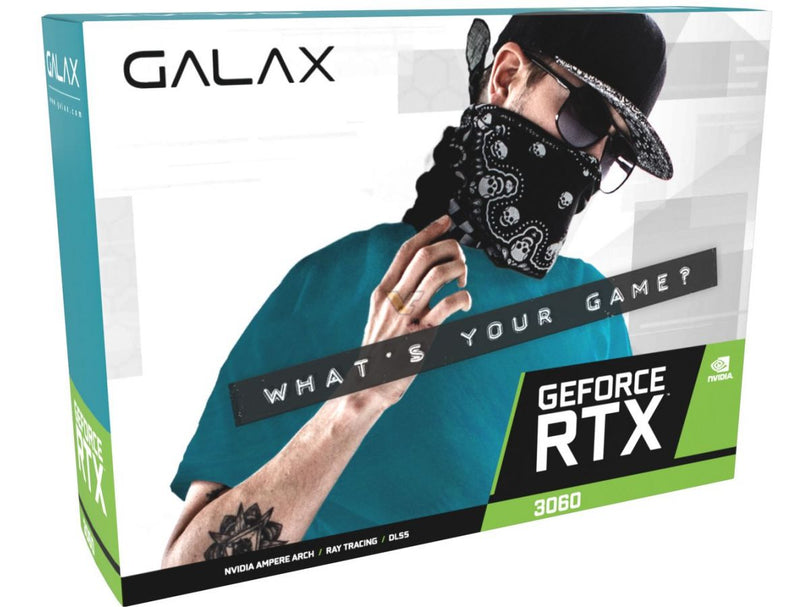 GALAX RTX 3060 1-CLICK OC PCI-E 8GB GDDR6 192 BIT GRAPHICS CARD