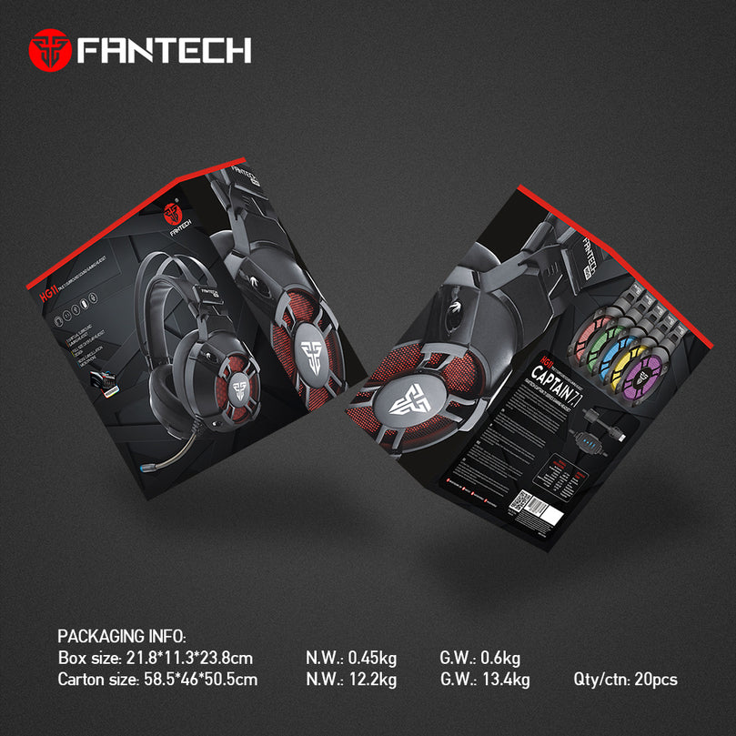 FANTECH HG11 CAPTAIN BLACK 7.1 HEADSET