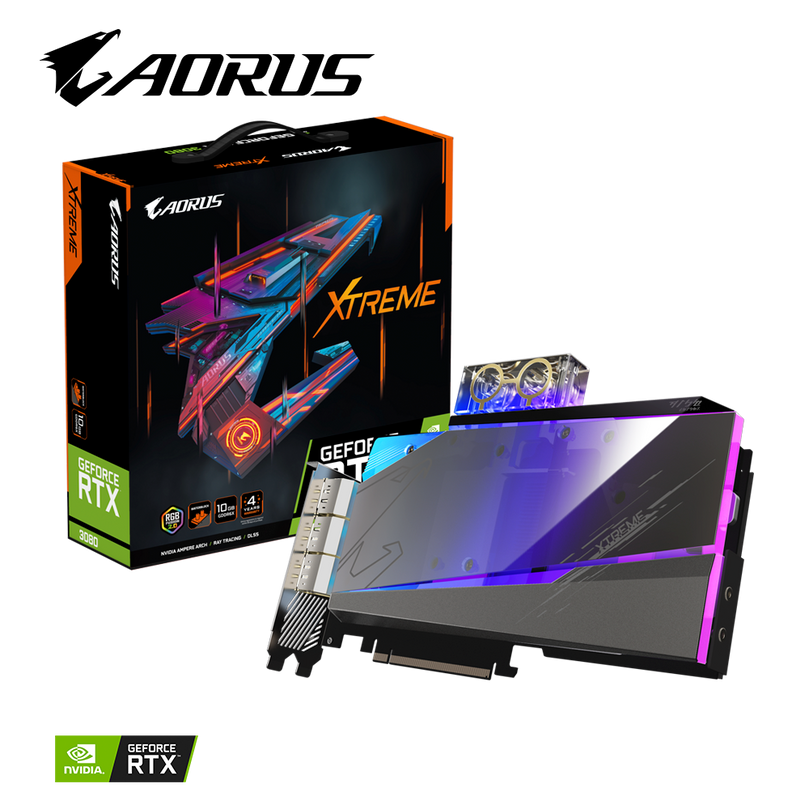 GIGABYTE AORUS GEFORCE RTX 3080 XTREME WATERFORCE 10GB GRAPHICS CARD