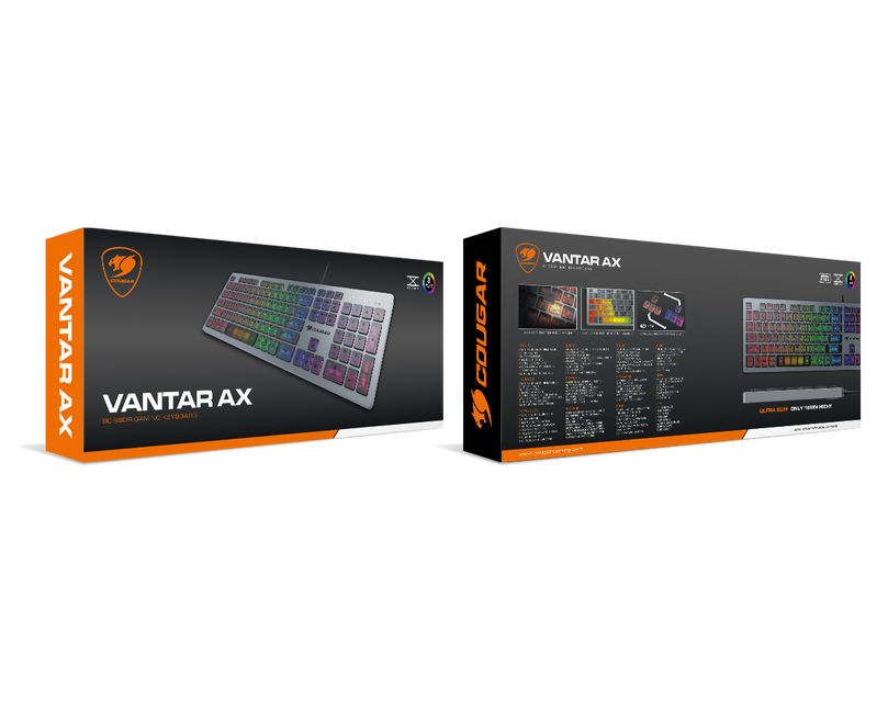 COUGAR VANTAR AX ALUMINUM RGB SCISSOR SWITCH MECHANICAL KEYBOARD